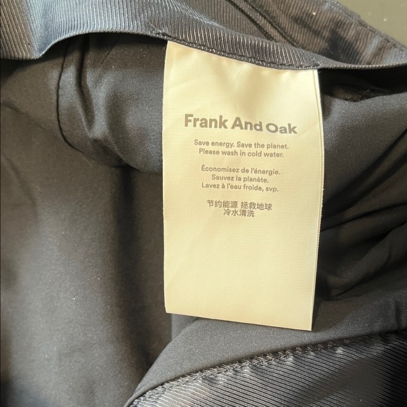 FRANK & OAK NWOT Classic Navy Blue High Rise Lined Trouser Pants, Size 12 - Picture 8 of 10